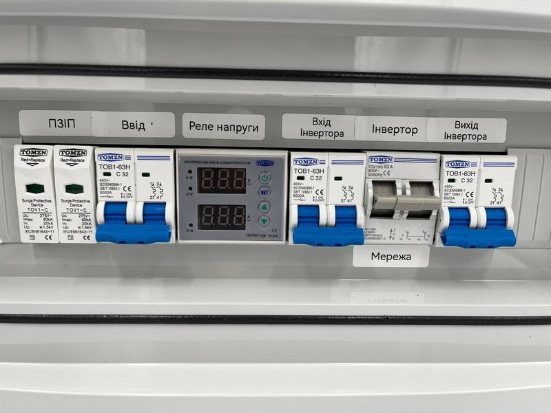 Щит захисту по змінному струму TOMZN в боксі ETI 1 ФАЗА АС IP65 щит.36 фото
