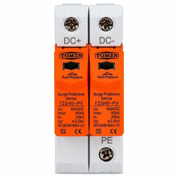 Пристрій захисту від перенапруги DC TOMZN TZG40-PV DO 2Р 600V бл-з.13 фото