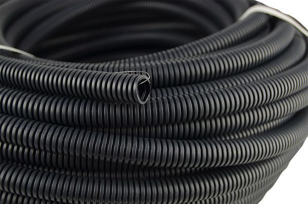 Труба гофрована 19/25 "Standard", чорна, 100 м A0290010020 фото