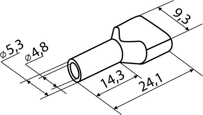 Наконечники трубчасті ТЕ 6,0-14 жовті (100шт) АСКО-УКРЕМ A0060120011 фото