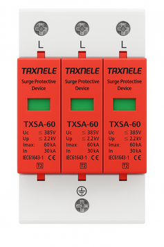 Пристрій захисту від перенапруги AC TAXNELE TXSA-60 3Р 30kA-60kA 385V бл-з.5 фото