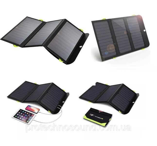 Сонячна панель ALLPOWERS SP-002 21W з павербанком 10000mAh (AP-SP-002-BLA) арт.232 фото