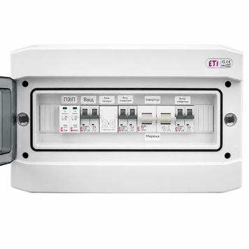 Щит захисту по змінному струму ETI 1 фаза AC IP65 63А щит.56 фото