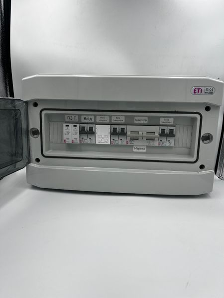 Щит захисту по змінному струму ETI 1 фаза AC IP65 63А щит.56 фото