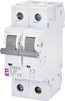 Автоматичний вимикач АС ETI ETIMAT 6 2Р 32А 400V 2143519 фото
