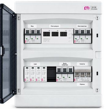Щит захисту по змінному струму ETI 3 фази AC IP40 32А для інверторів до 15 кВт щит.63 фото