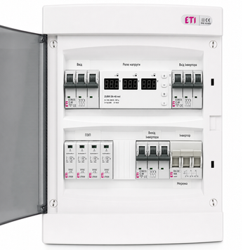 Щит захисту по змінному струму ETI 3 фази AC IP40 40А щит.64 фото