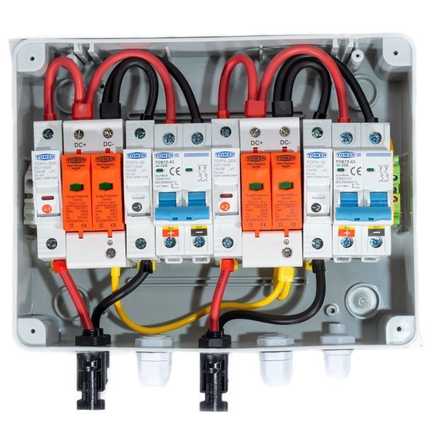Щит захисту сонячних панелей TOMZN DC 2 MPPT 2 стрінги IP65 32А щит.44 фото