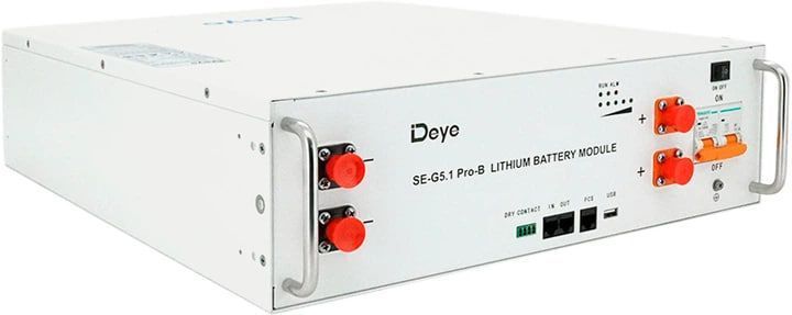 Акумуляторна батарея Deye SE-G5.1Pro-B, 51.2V, 100Ah, LiFePO4, 5.12kWh акум.1 фото