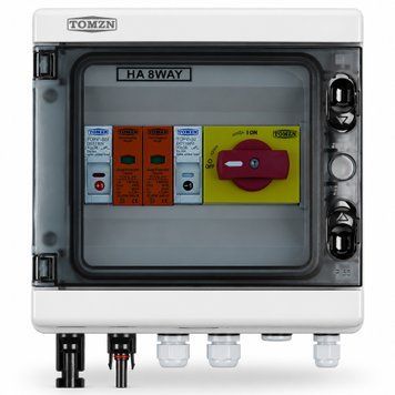 Щит захисту сонячних панелей TOMZN DC 1000V 1 MPPT 1 вхід / 1 вихід IP65 HA 8-WAY щит.6 фото