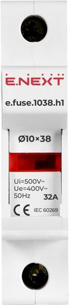Тримач запобіжників AC ENEXT e.fuse.1038.h1 1P 500V i0300001 фото
