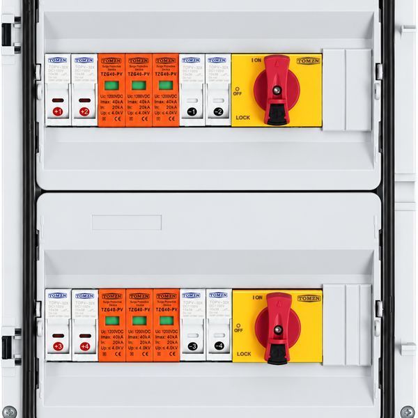 Щит захисту сонячних панелей TOMZN DC 2 MPPT 4 стрінги IP65 32А щит.9 фото
