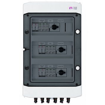 Щит захисту сонячних панелей ETI DC 1000 В 3 MPPT 3 стрінги IP65 щит.71 фото